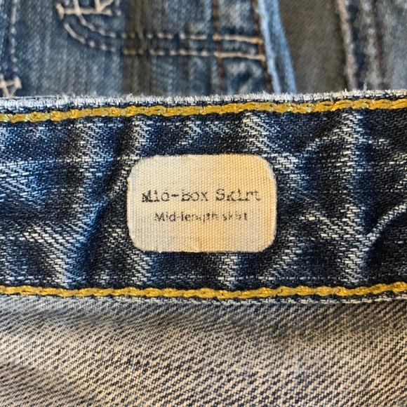 Free People Anthropologie Adriano Goldschmied Denim Skirt AG Jeans - Picture 5 of 10